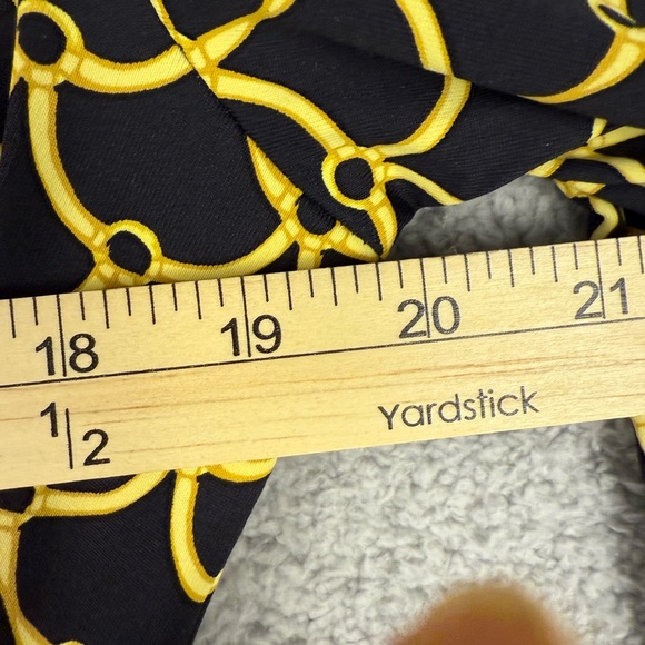 J McLaughlin black and yellow faux wrap dress size large - Picture 5 of 8